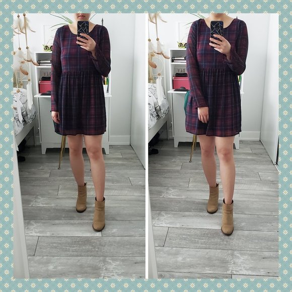 H&M Plaid‎ Crossback Dress - Picture 1 of 6